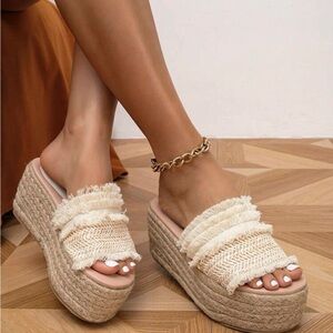 SHEIN Espadrille Wedge Sandals